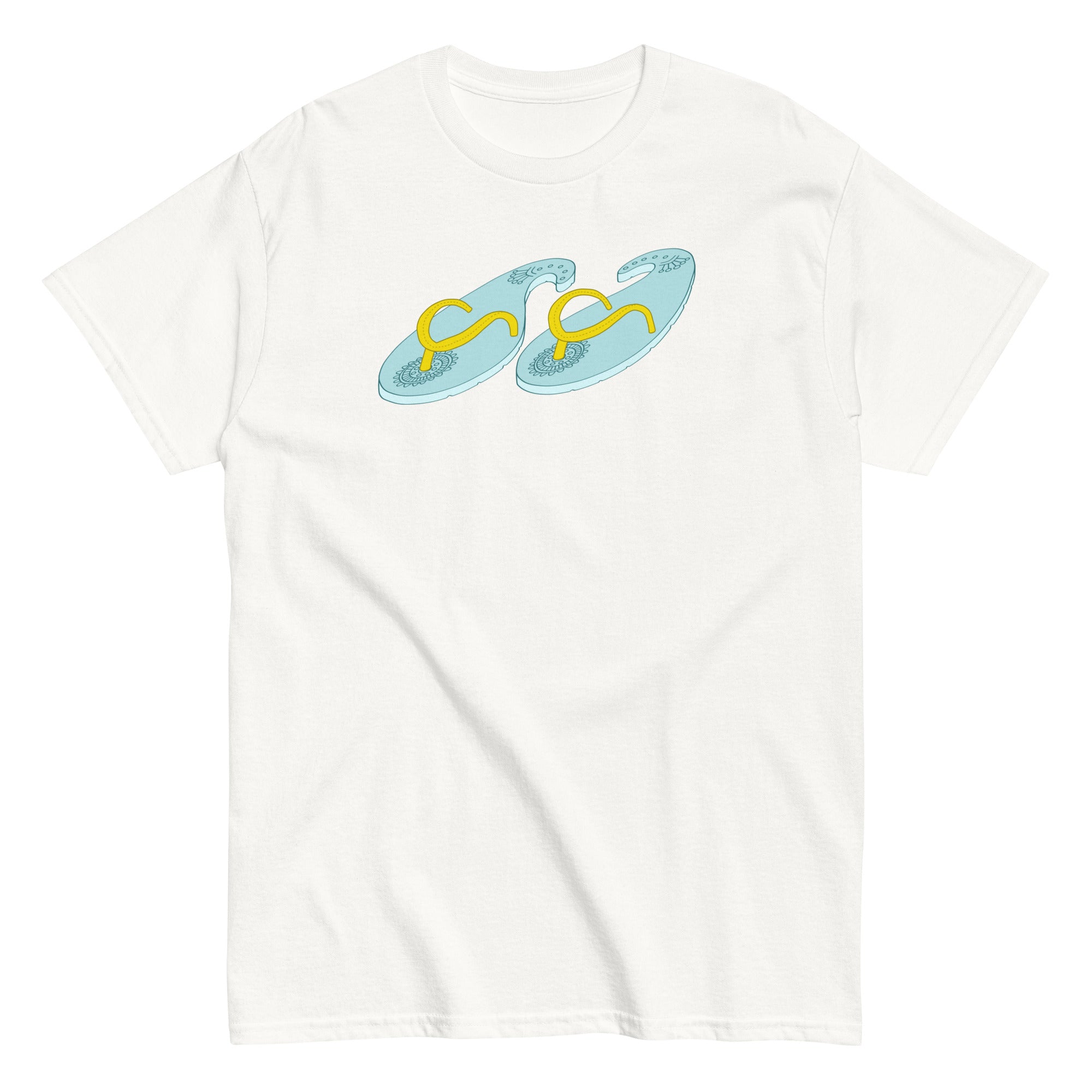 Kolki Flip Flop Bangladeshi Tshirt White